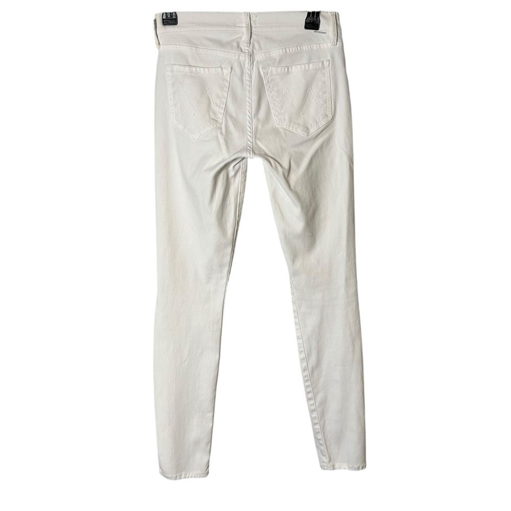 MOTHER The Charmer High Rise Skinny Jeans Glass Slipper White Size 25 - Picture 5 of 16
